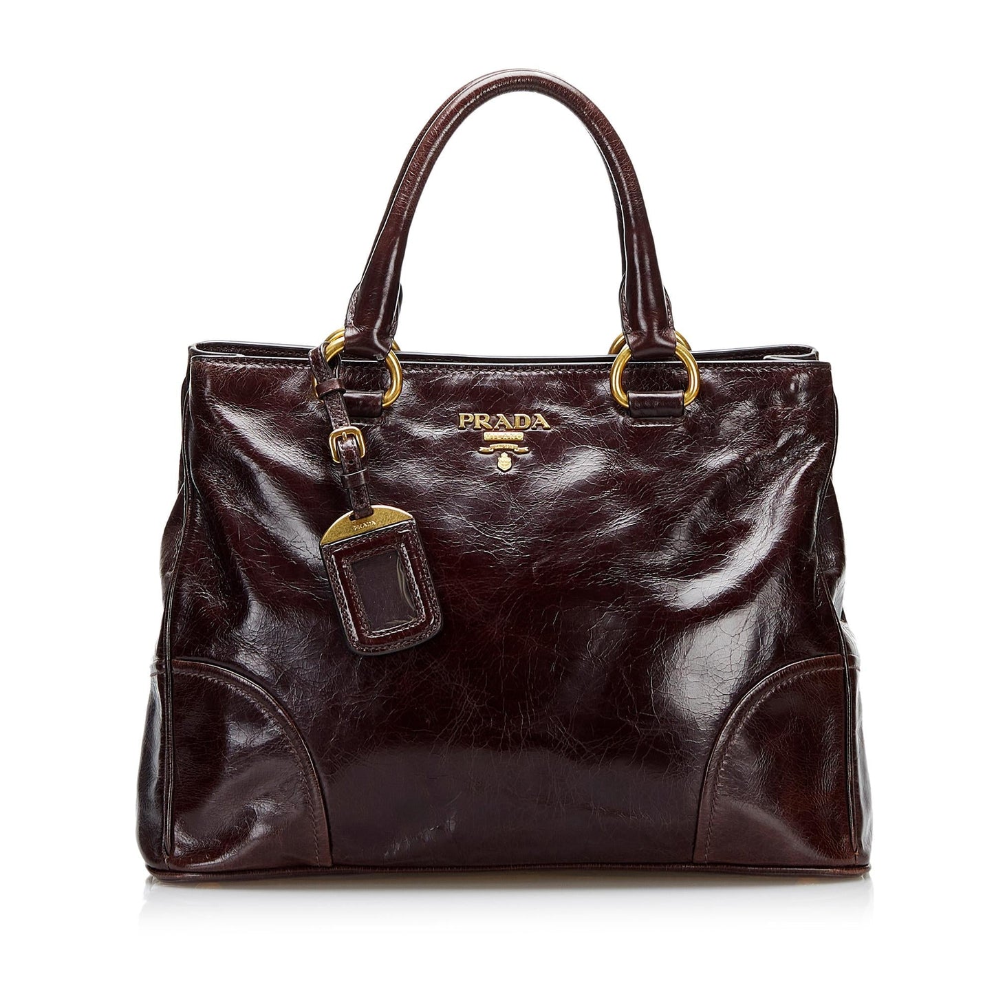 Prada Vitello Shine Satchel (SHG-Od4LEQ)