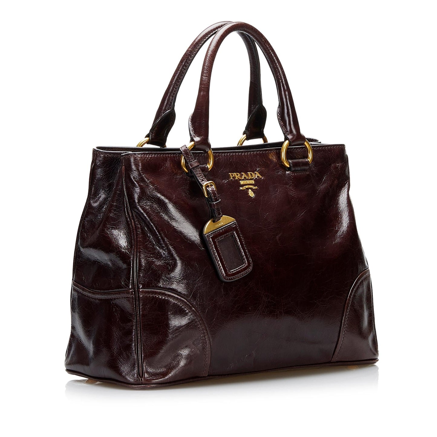 Prada Vitello Shine Satchel (SHG-Od4LEQ)
