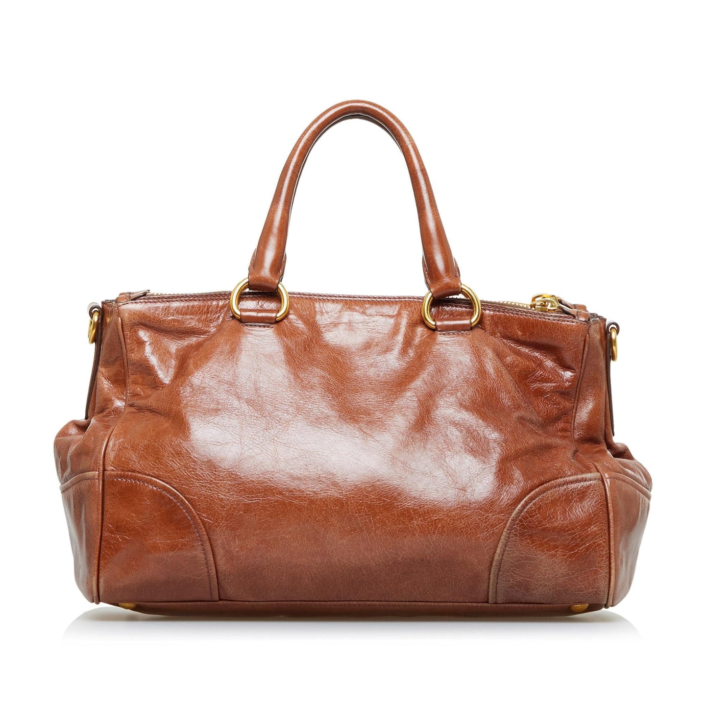 Prada Vitello Shine Satchel (SHG-UvQCdy)