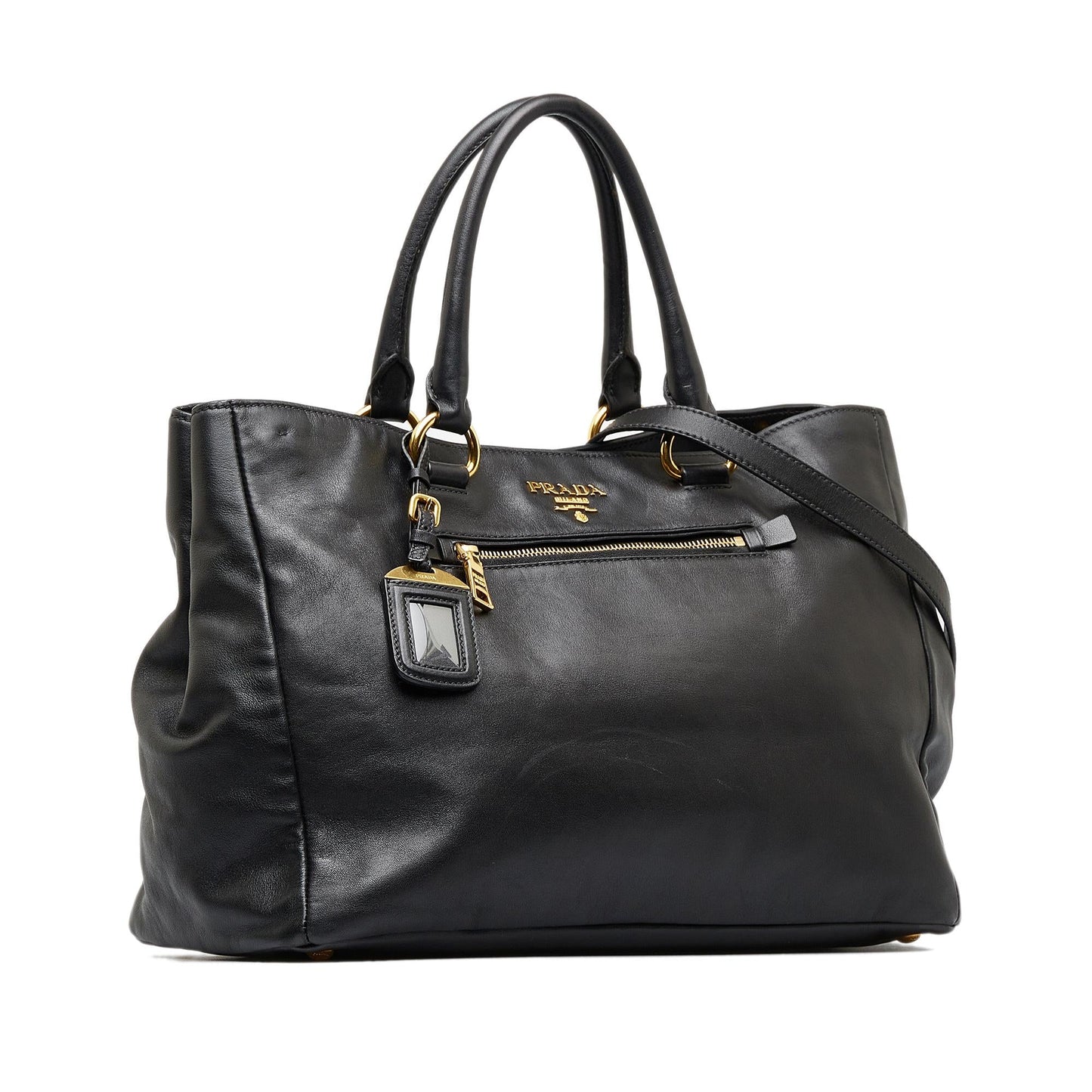 Prada Vitello Shine Satchel (SHG-zMORDS)
