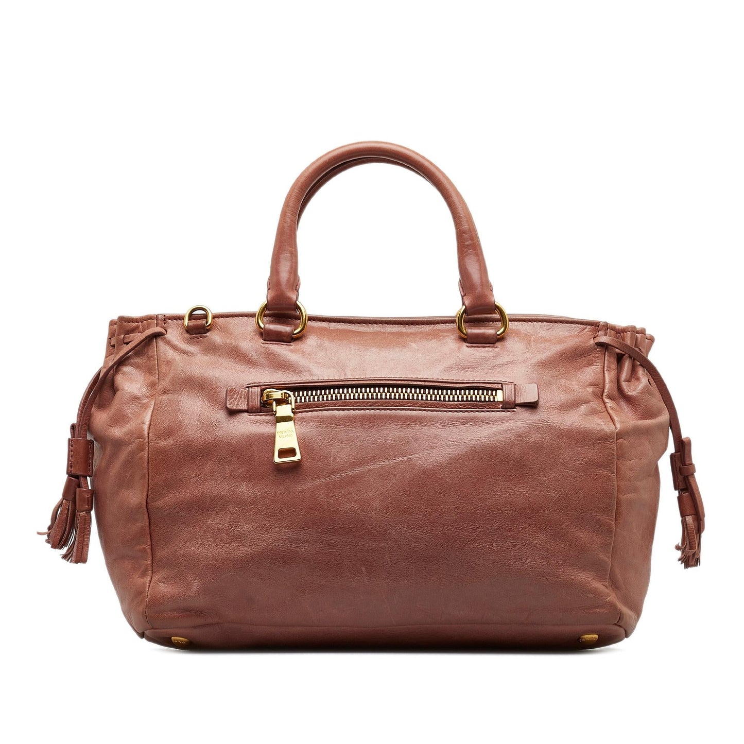 Prada Vitello Shine Satchel (SHG-zY7Q9l)
