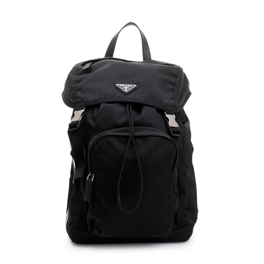 Prada x Adidas 2022 Black Re-Nylon and Saffiano Leather Backpack