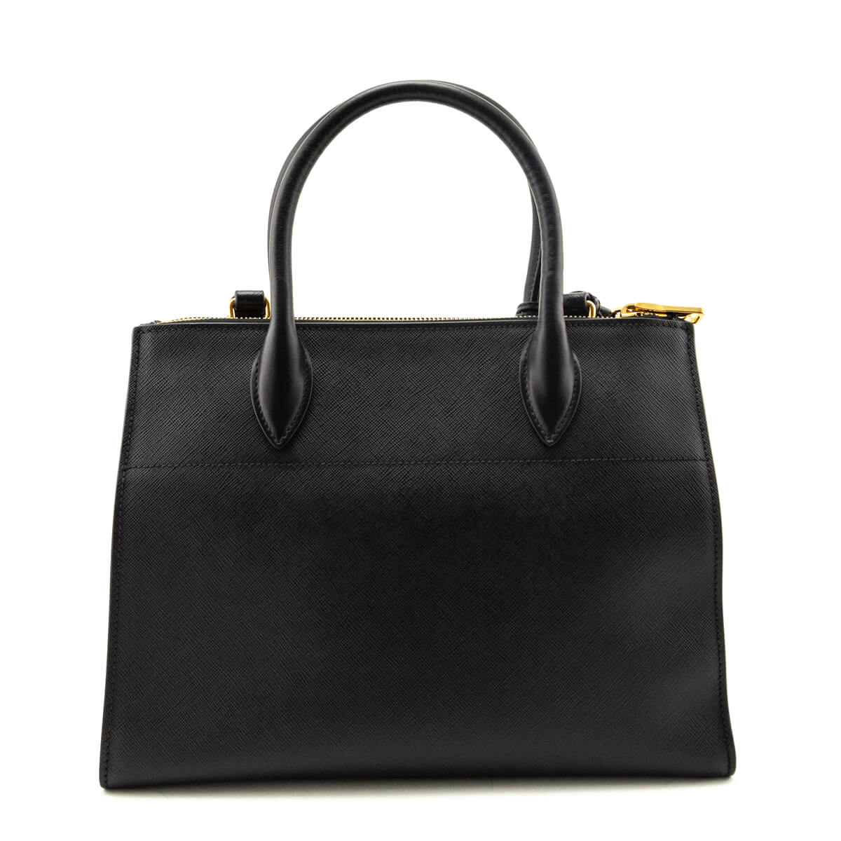 Prada Black & Begonia Saffiano & City Calfskin Greche Paradigme Bag