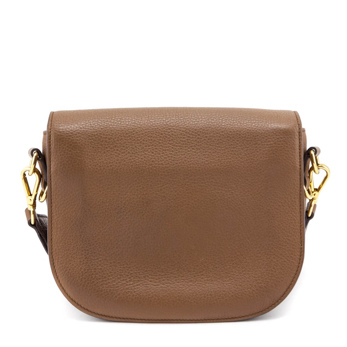 Prada Caramel Vitello Daino Saddle Bag Crossbody