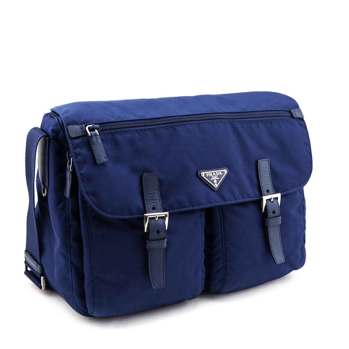 Prada Royal Nylon Medium Vela Messenger Shoulder Bag
