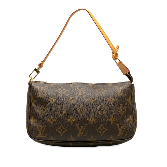 LOUIS VUITTON Monogram Pochette Accessoires Brown