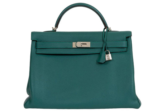 Hermes Malachite & Palladium Kelly