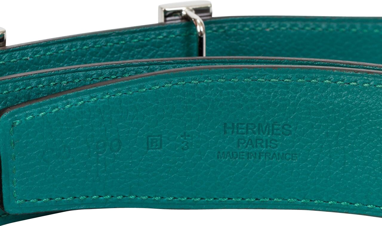 Hermes Blue & Malachite Reversible Belt