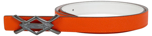 Hermes Rare Tuareg Silver Orange Belt