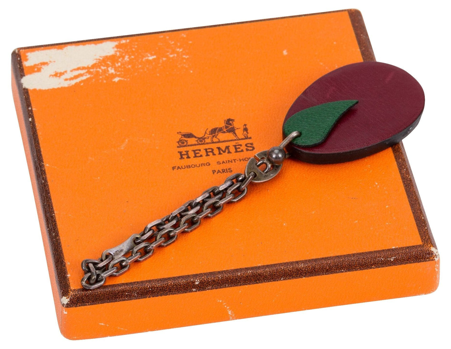 Hermes Leather Plum Charm