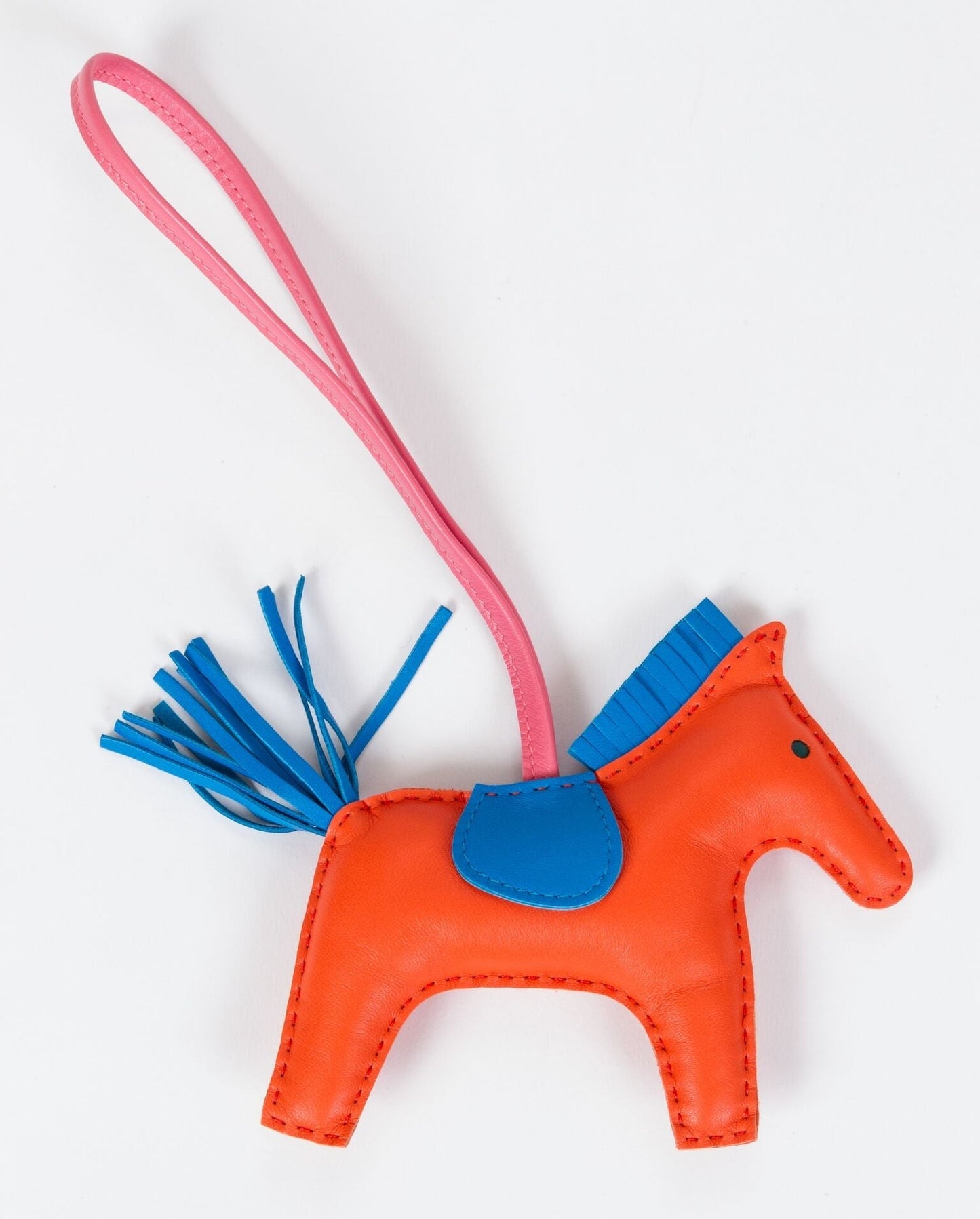 Hermes MM Orange Poppy Rodeo Bag Charm