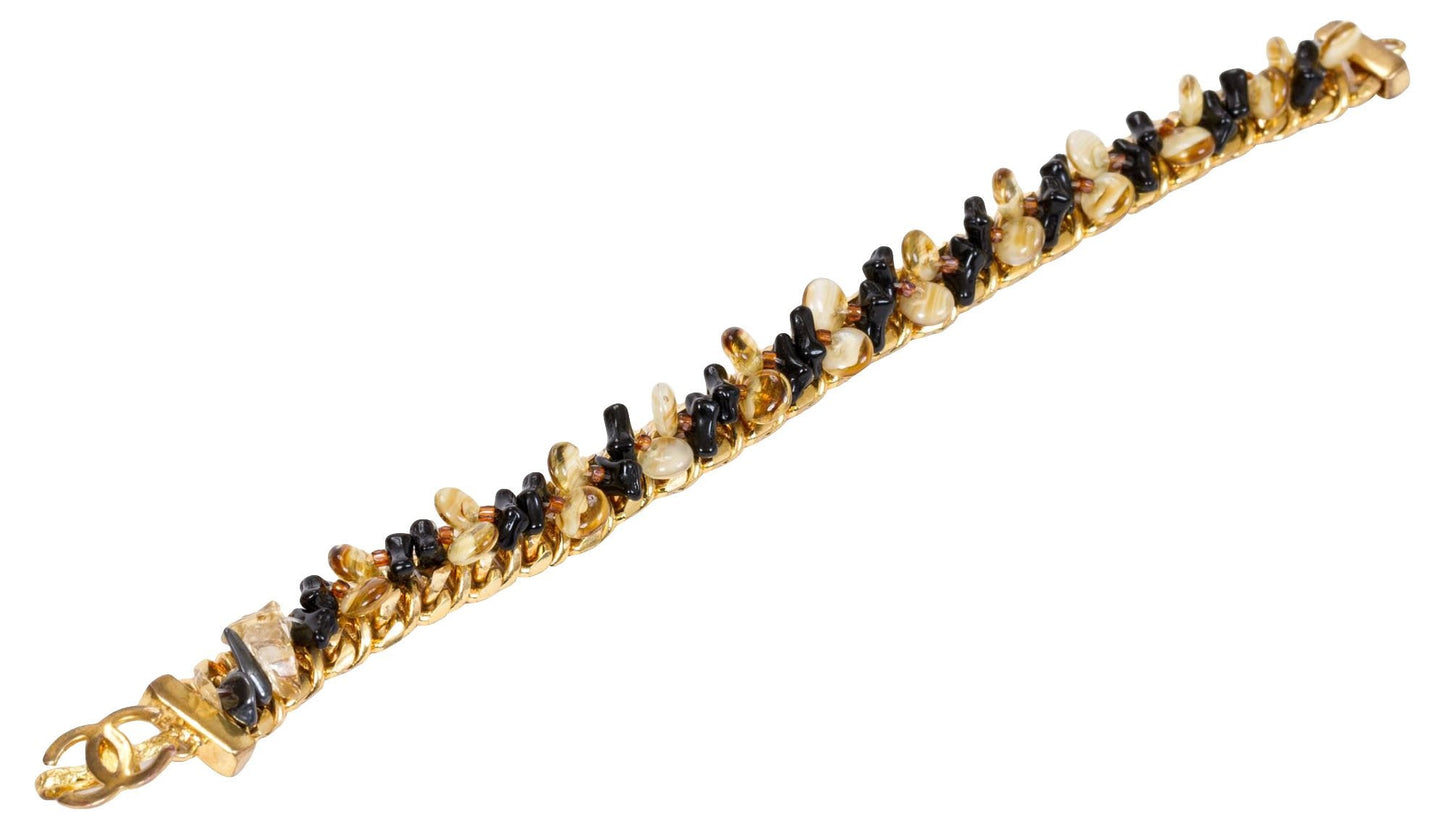 Chanel Glass & Gold Bracelet