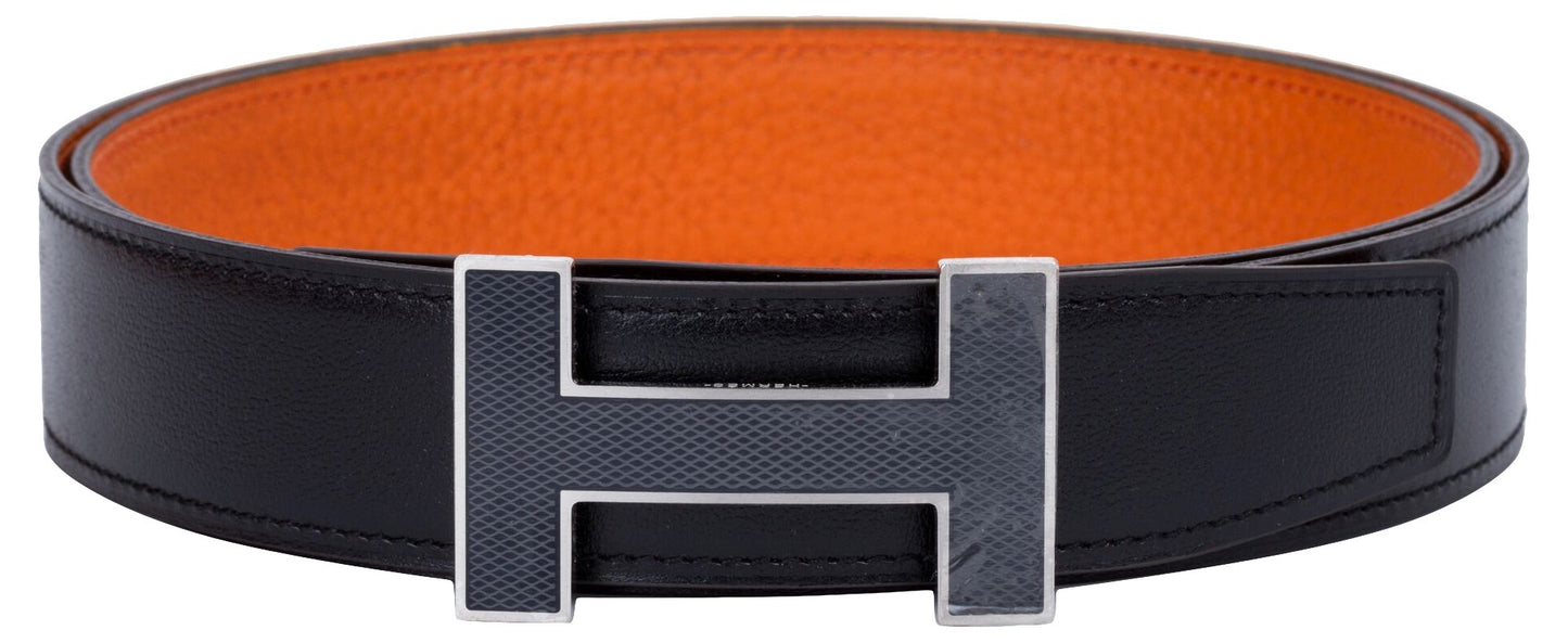Hermes Black & Orange  H Belt