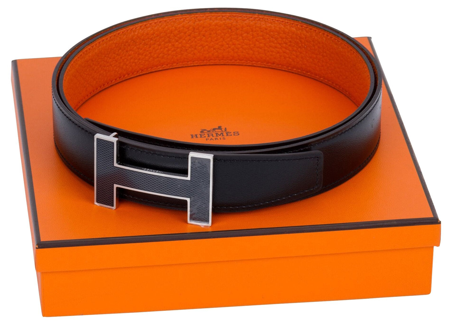 Hermes Black & Orange  H Belt