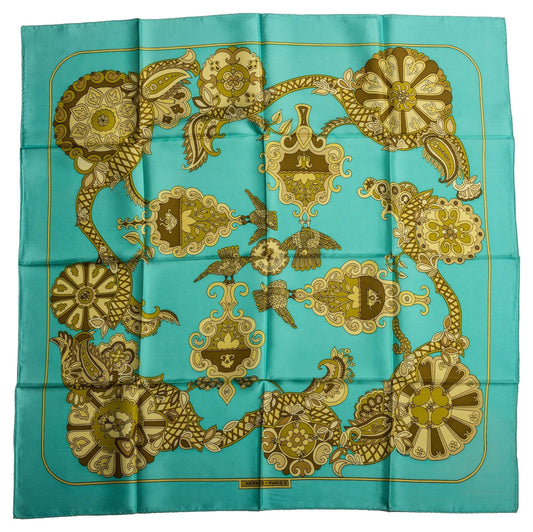 Hermes Teal Cendrillon Scarf