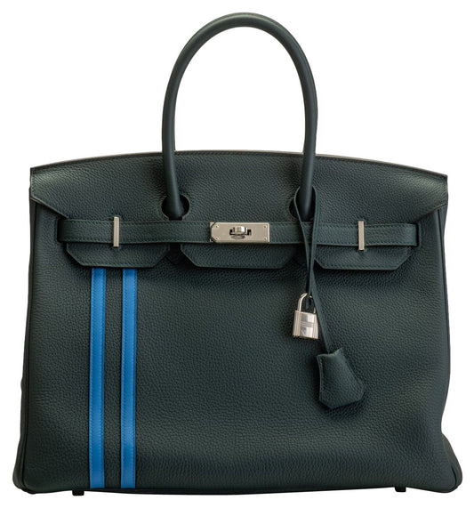 Hermes Vert Cypress 35cm Officier Birkin