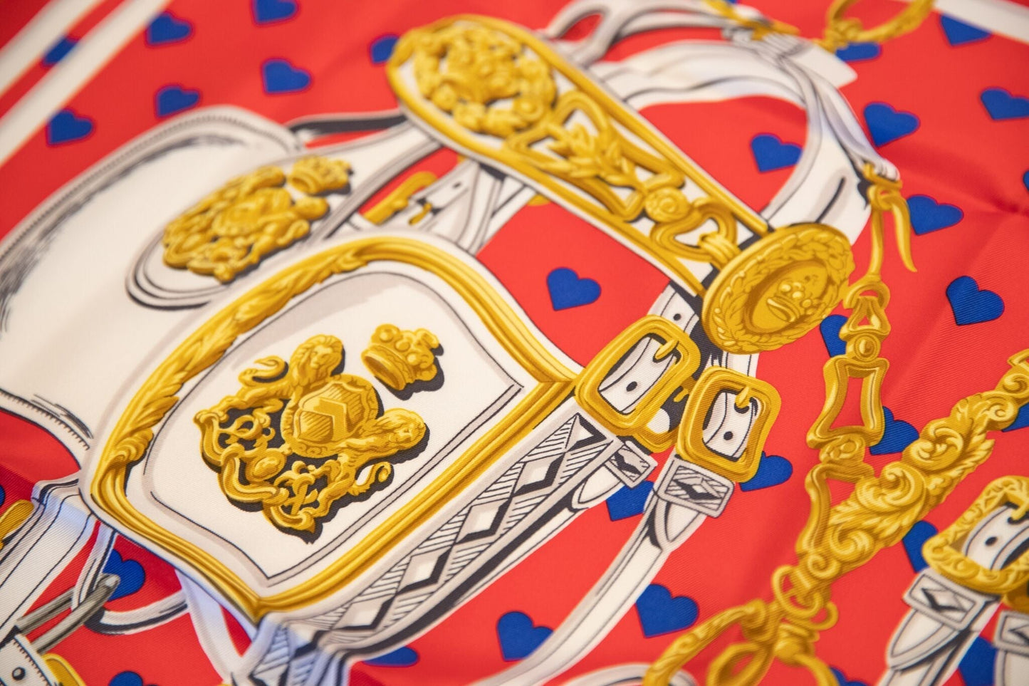Hermes Red Brides de Gala Love Scarf