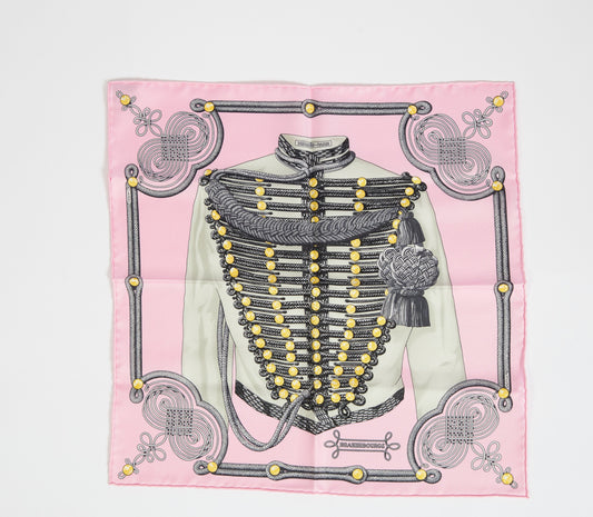 Hermes Pink Brandebourg Pochette Silk