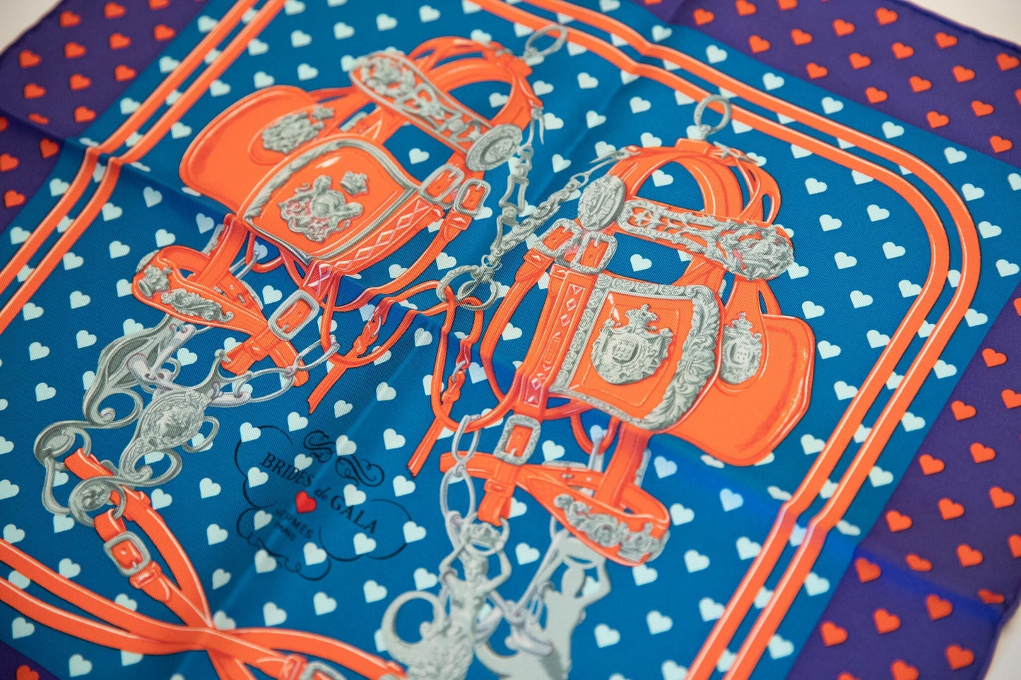 Hermes Purple Brides de Gala Love Scarf
