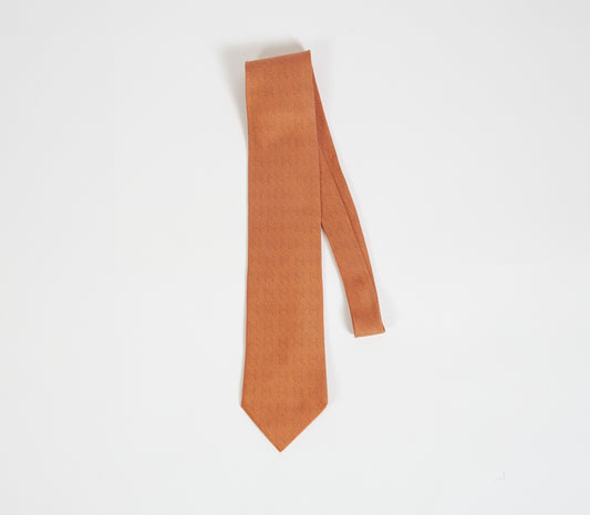 Hermes Orange Silk Tie w/ Box
