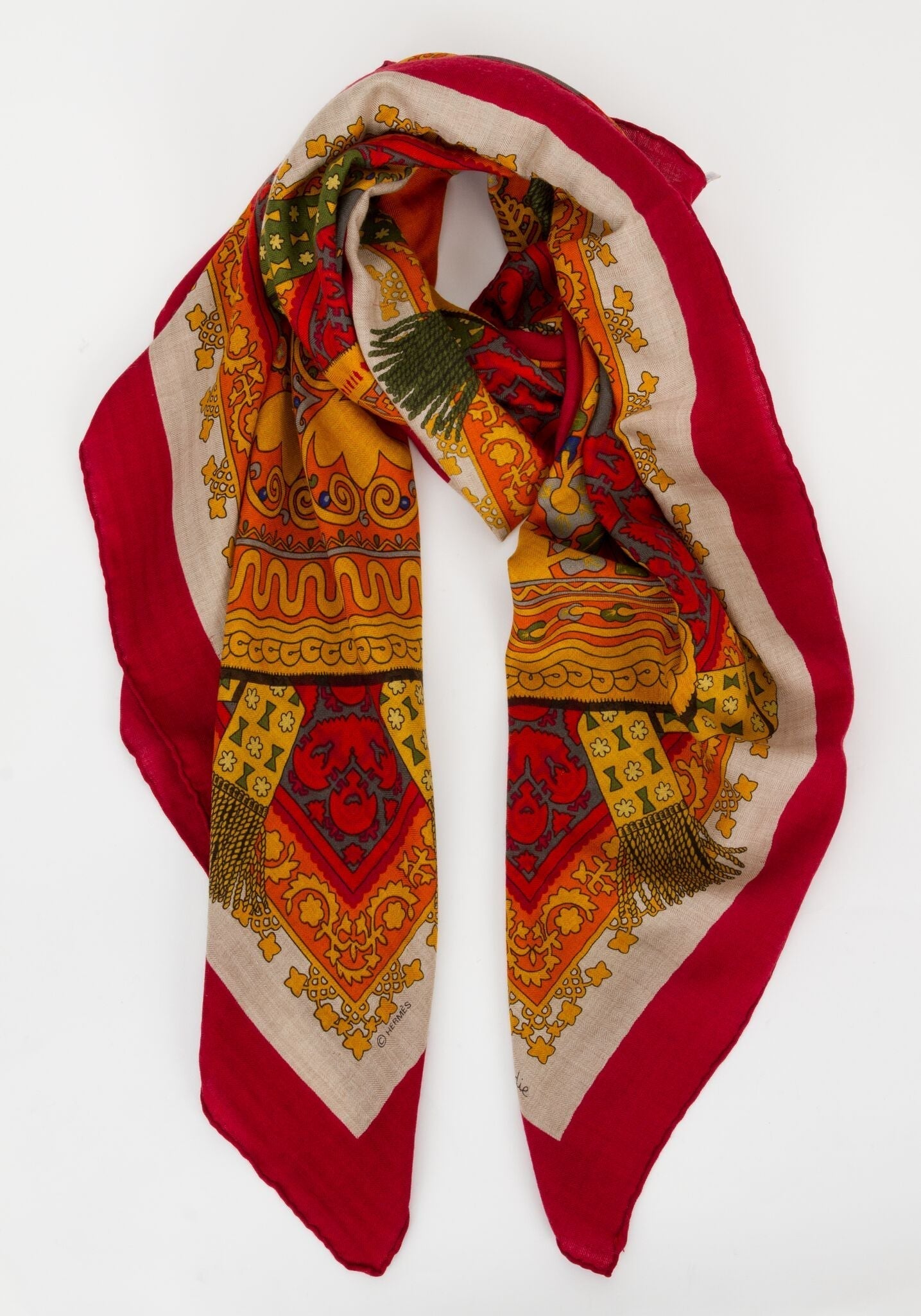 Hermes Cashmere Brins d'Or Shawl