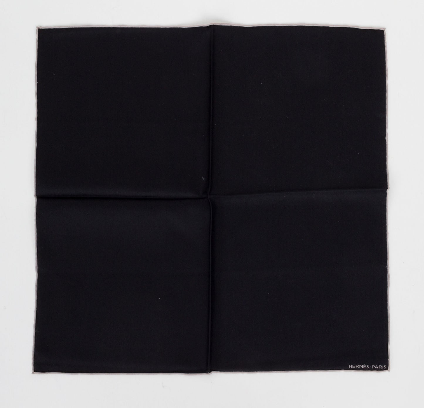 Hermes Black Silk Pochette Scarf