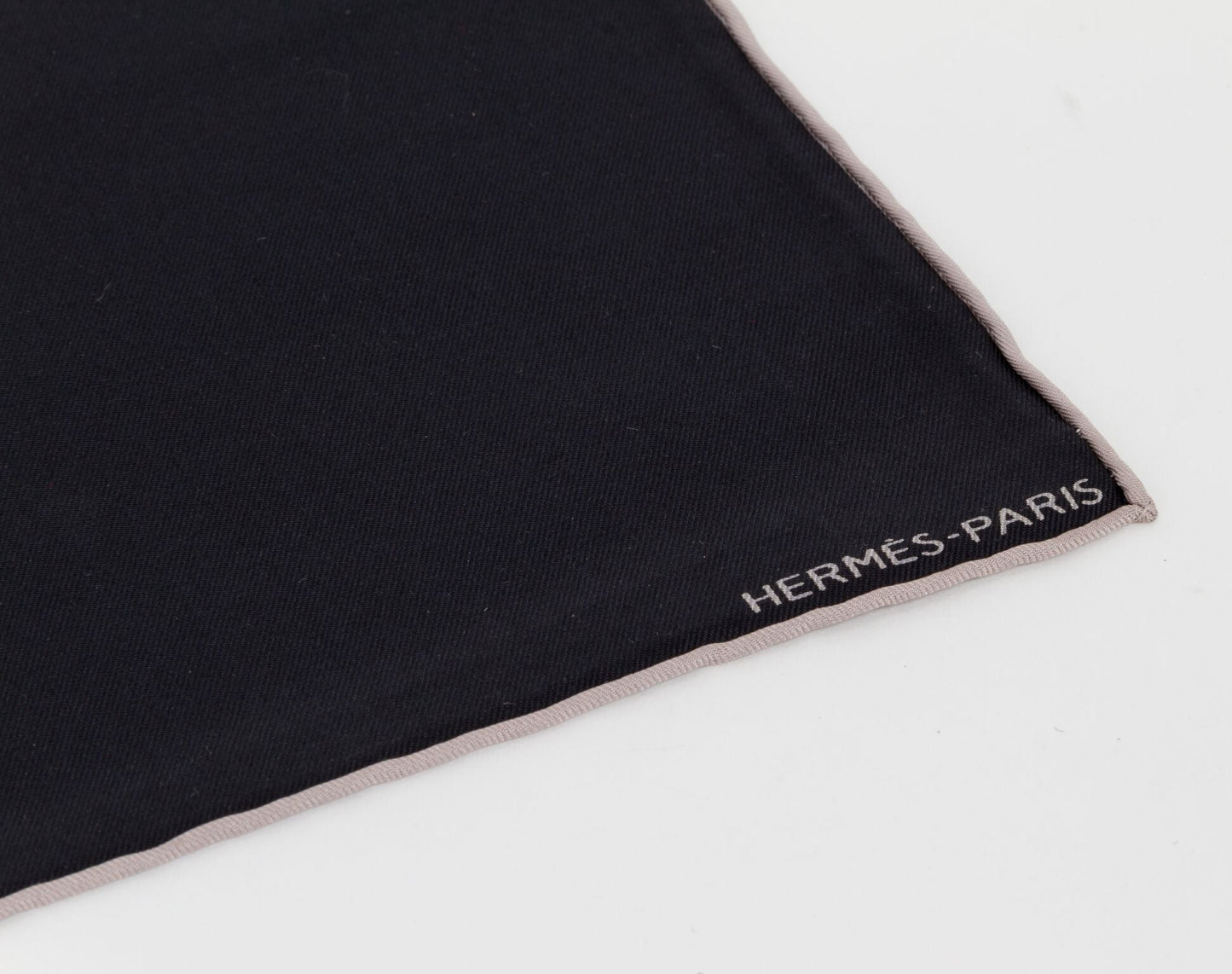 Hermes Black Silk Pochette Scarf