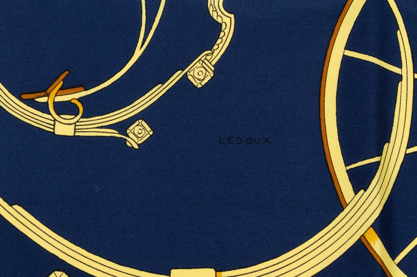 Hermes Blue Silk Springs Scarf by Ledoux