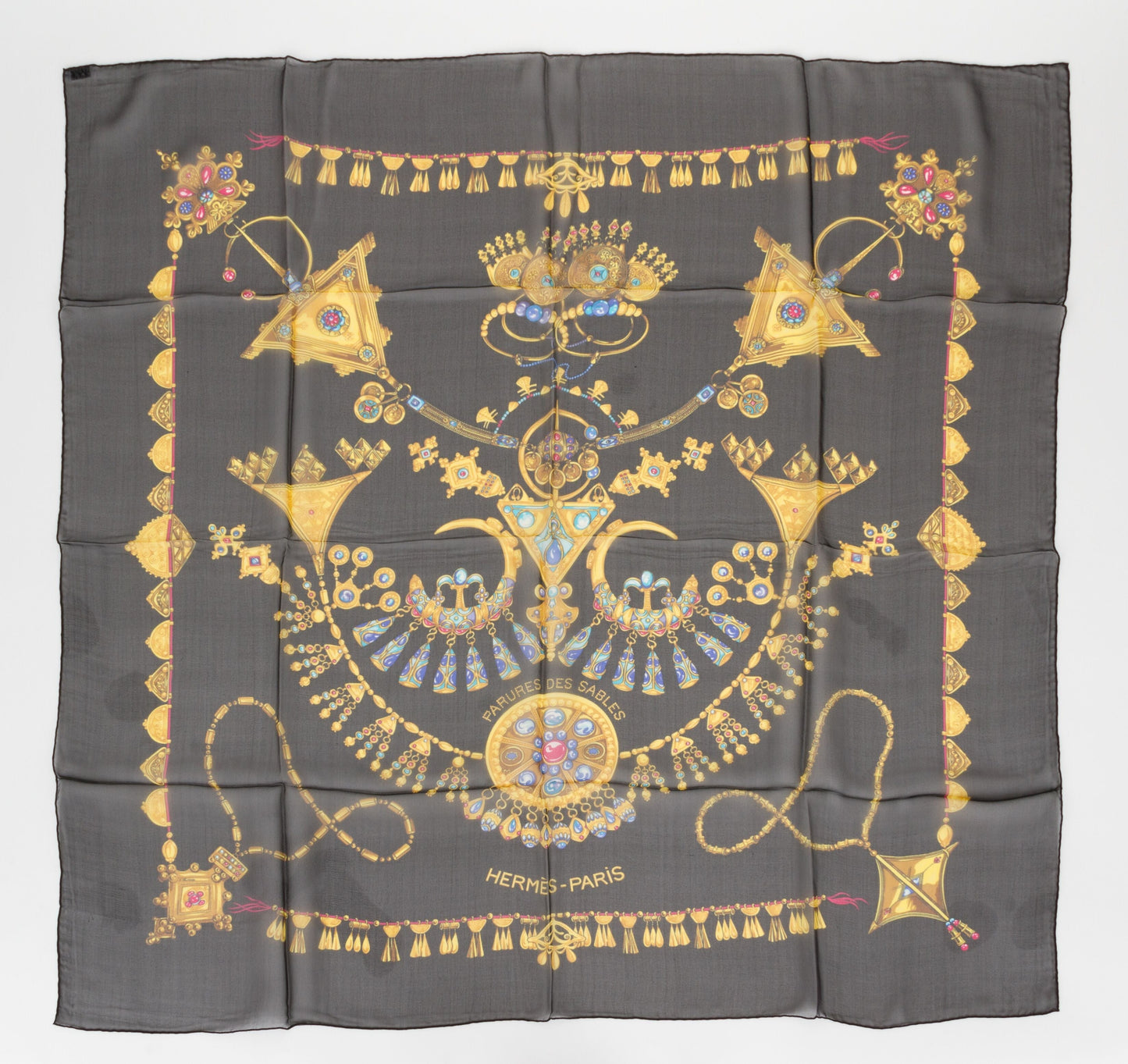 Hermes Parures des Sables Chiffon Scarf