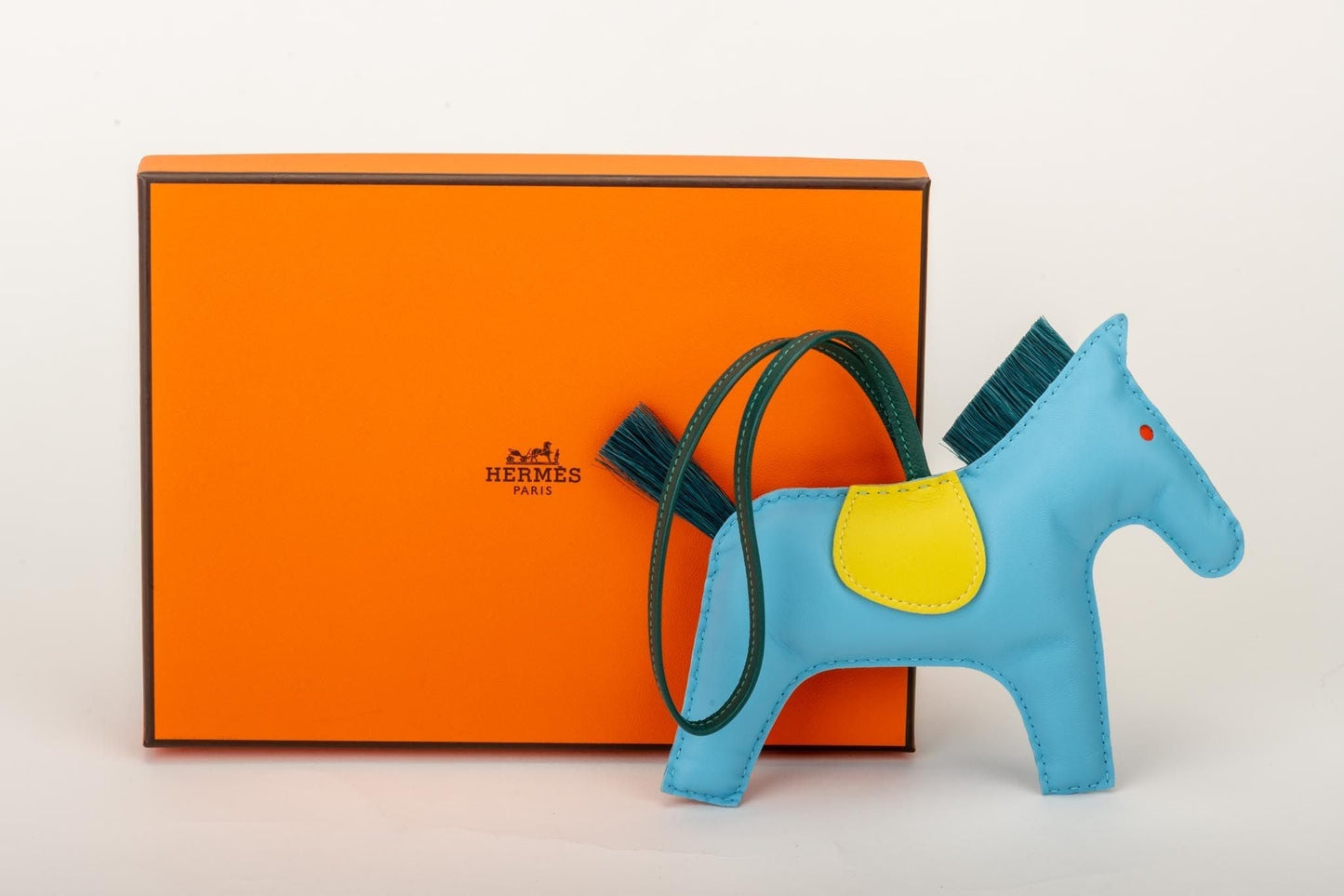 Hermes Grigri GM Rodeo Charm Turquoise
