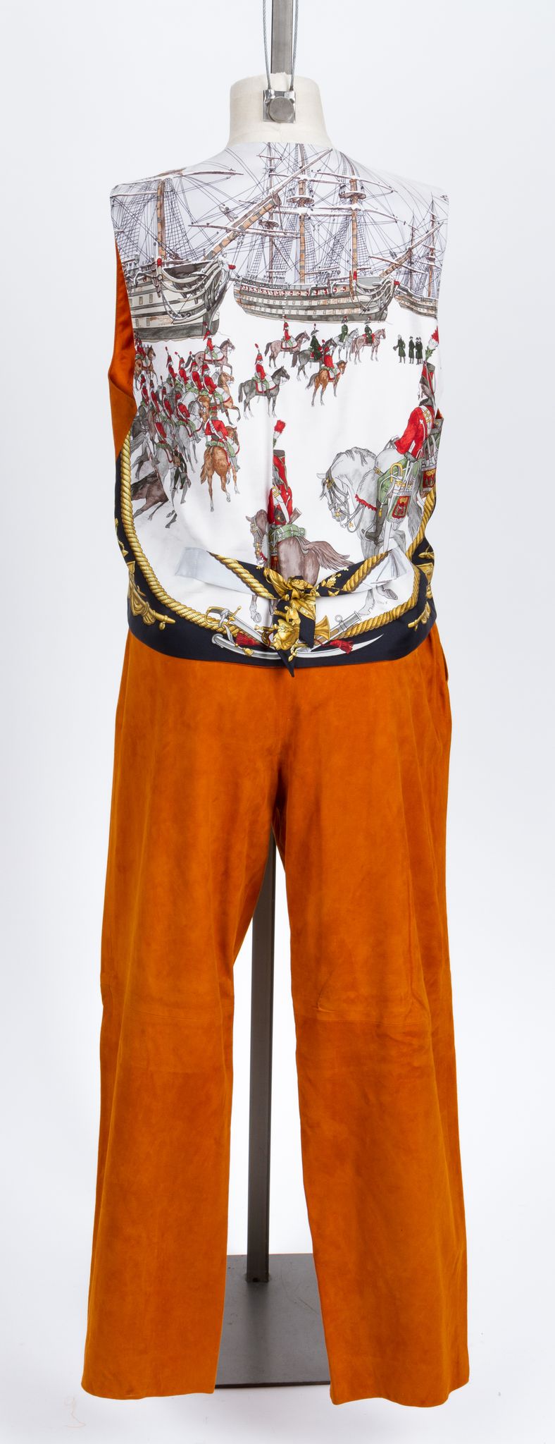 Hermes Lambskin Vest and Pants Set