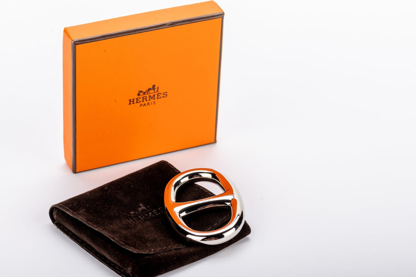 Hermes Palladium Scarf Ring