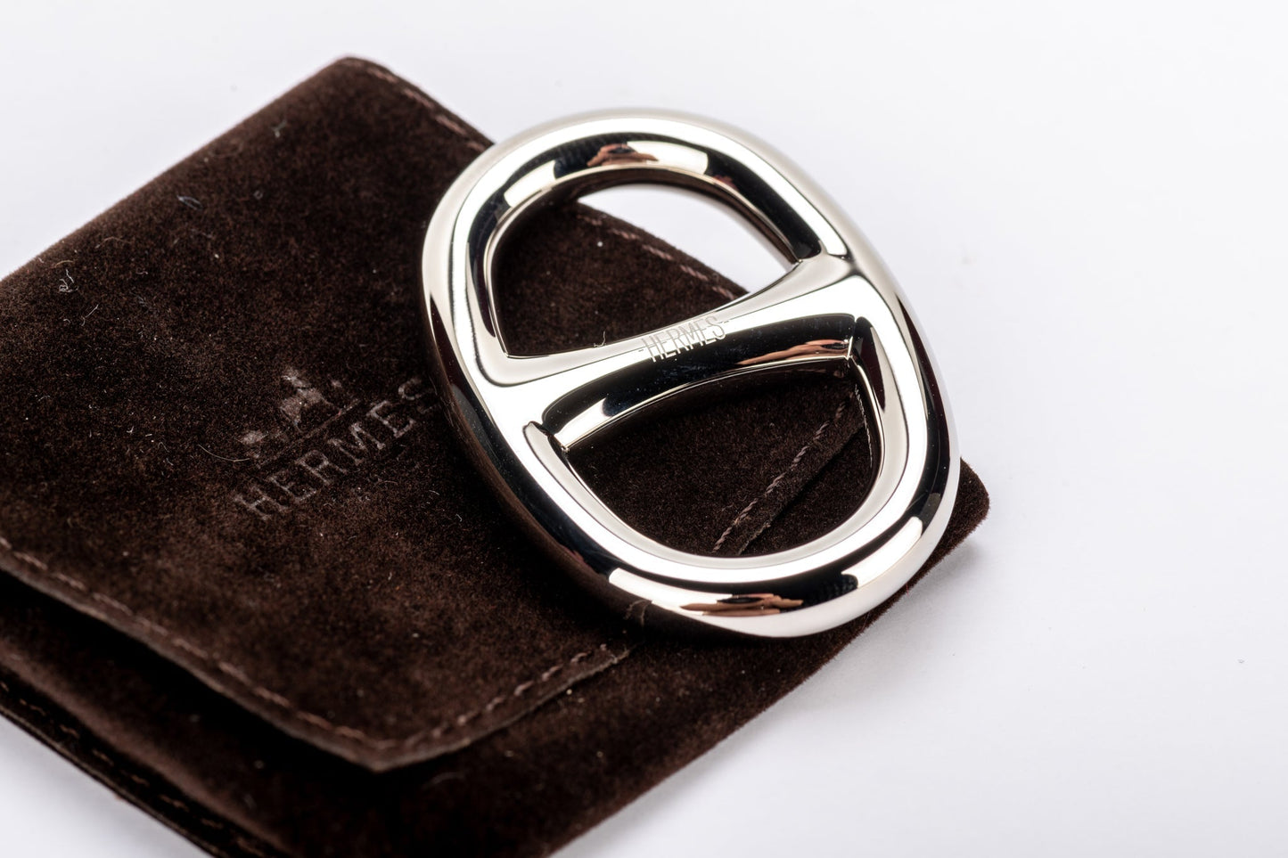 Hermes Palladium Scarf Ring