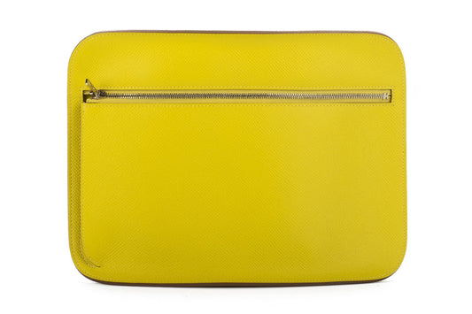 Hermes Lemon Yellow Epsom Clutch