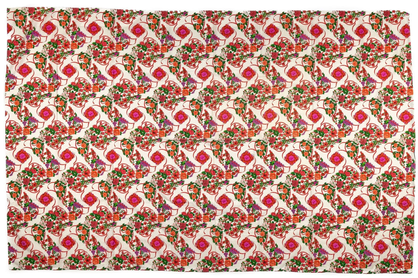 Hermes Vintage Flower Sarong Linen Silk