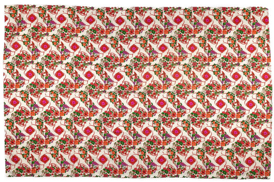 Hermes Vintage Flower Sarong Linen Silk