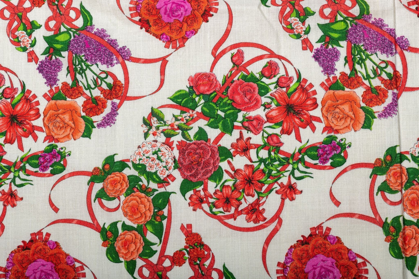Hermes Vintage Flower Sarong Linen Silk