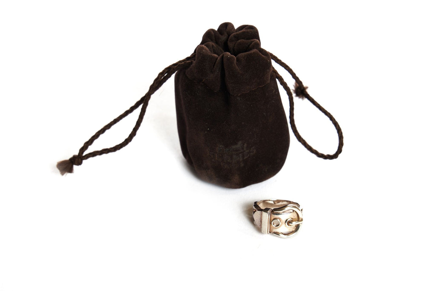 Hermes 925 Silver Buckle Ring