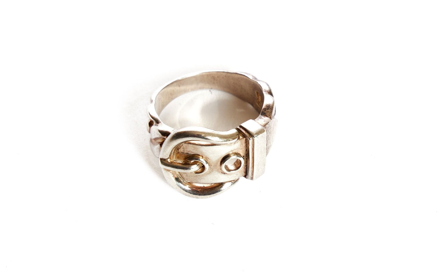 Hermes 925 Silver Buckle Ring