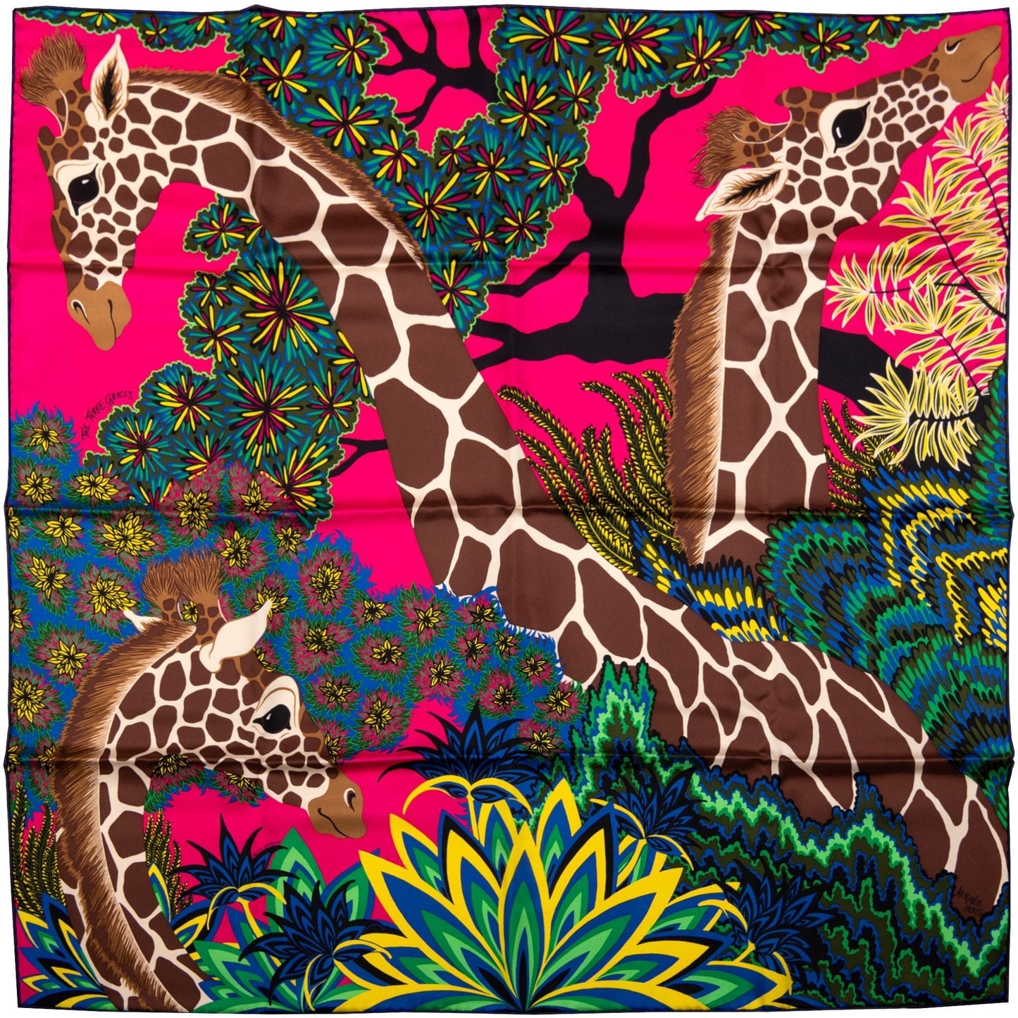 Hermes Hot Pink Giraffe Scarf BNIB