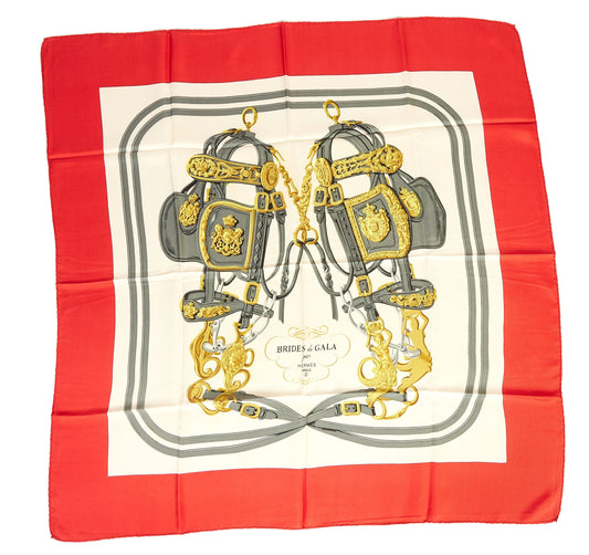 Hermes Red Brides de Gala Scarf
