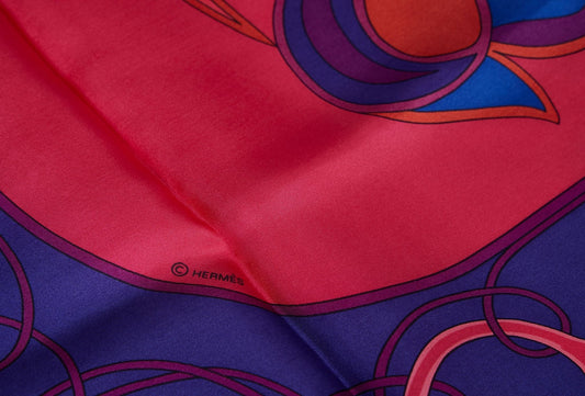 Hermes Fuchsia Folklore Shawl D'Origny