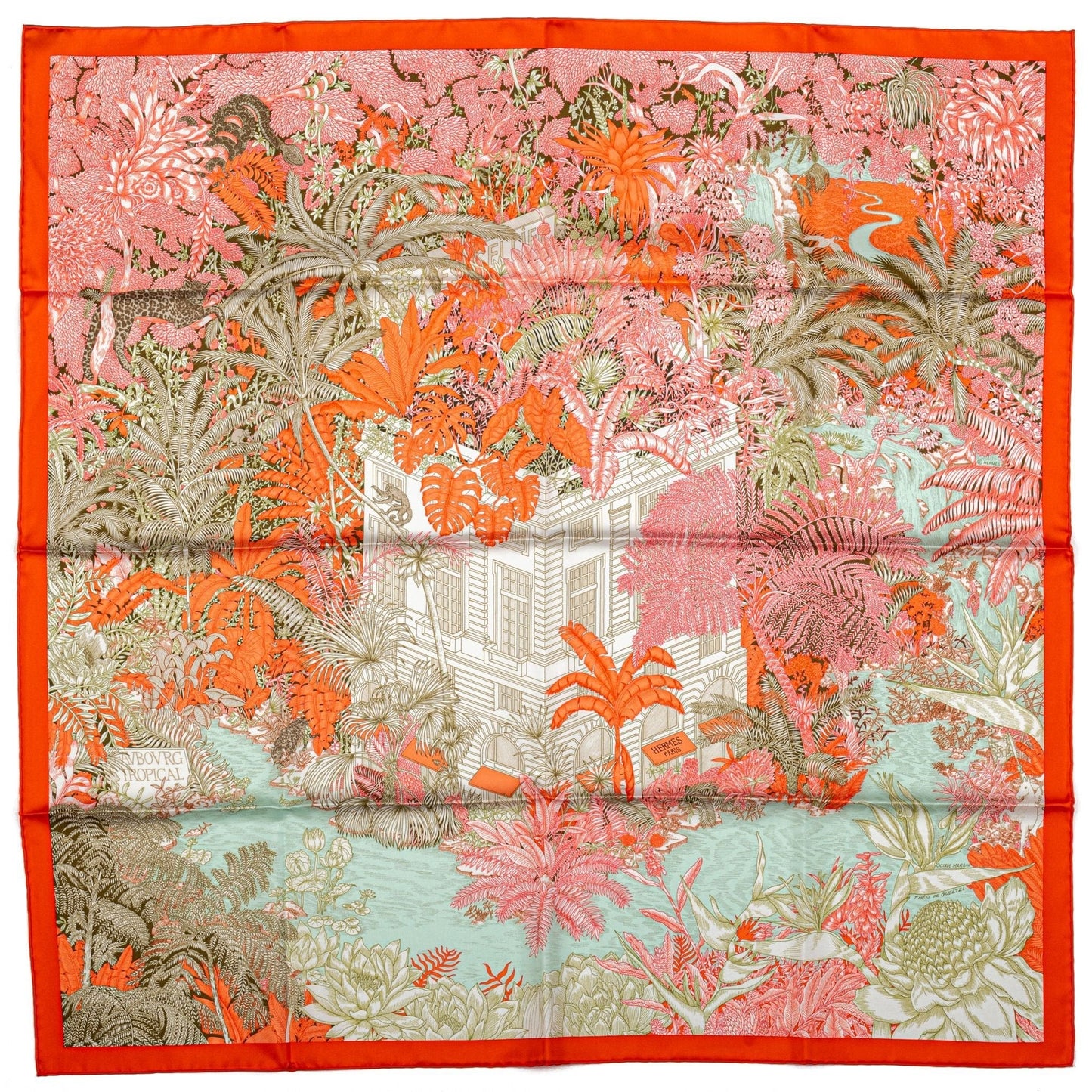 Hermes Tropical Garden Silk Scarf