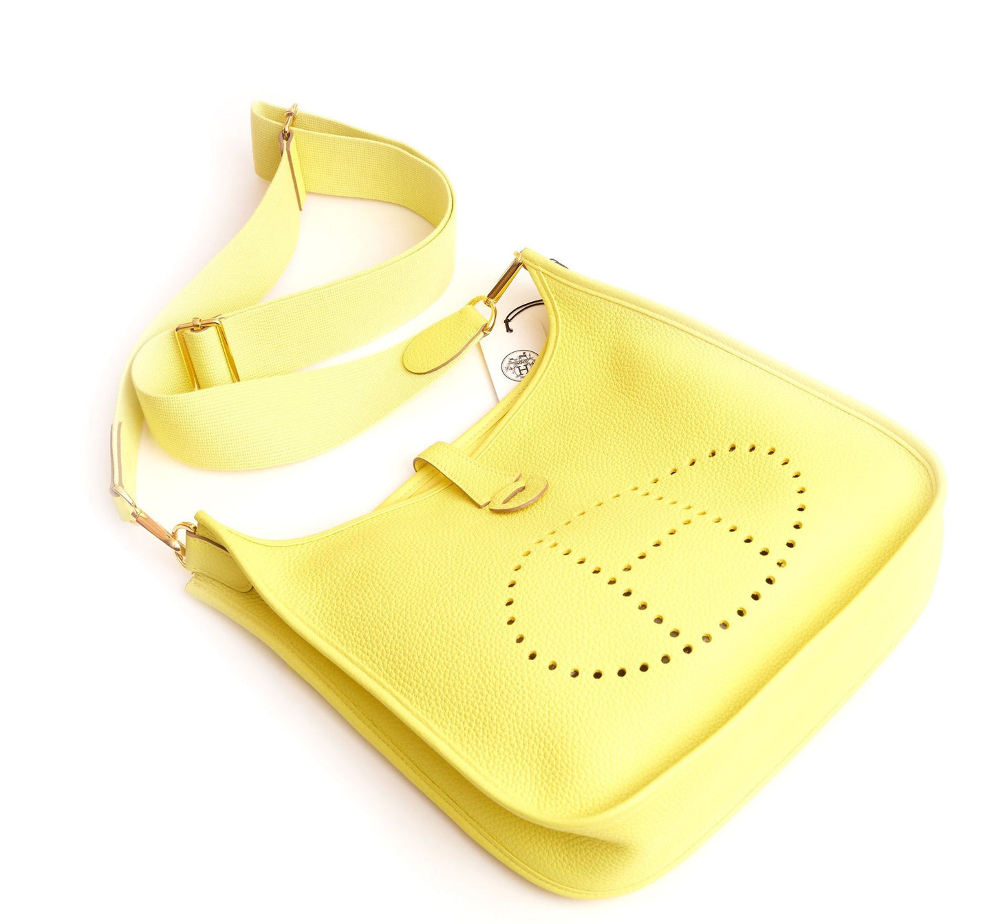 Hermes Lime Yellow Evelyne PM