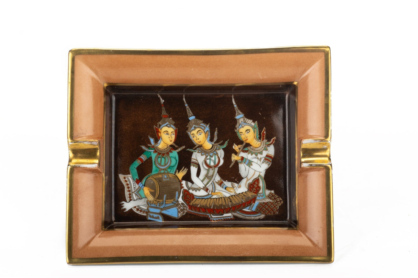 Hermes Indian Scene Porcelaine Ashtray