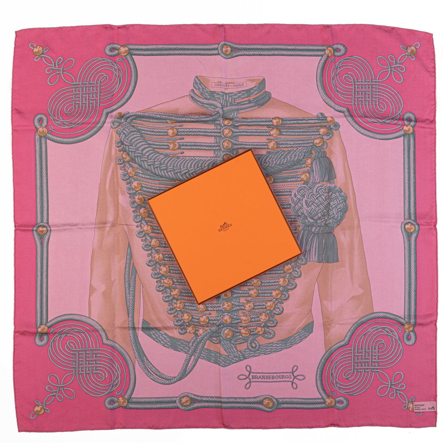 Hermes Brandebourgs Wasked Silk Scarf