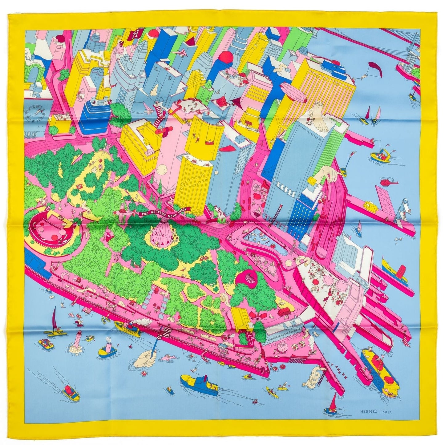 Hermes Rare Ugo Gattoni NY Silk Scarf