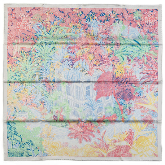 Hermes Tropical Garden Pastel Silk Scarf