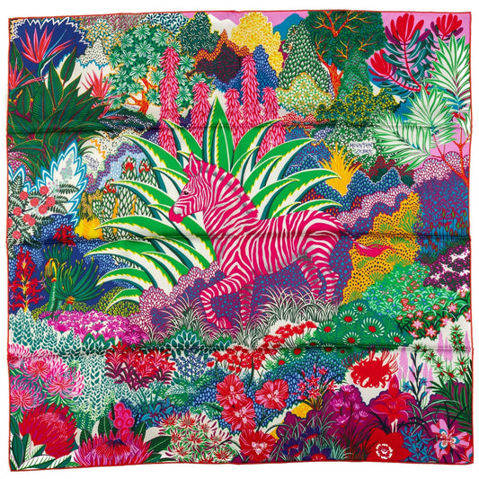 Hermes Mountain Zebra Multicolor Scarf