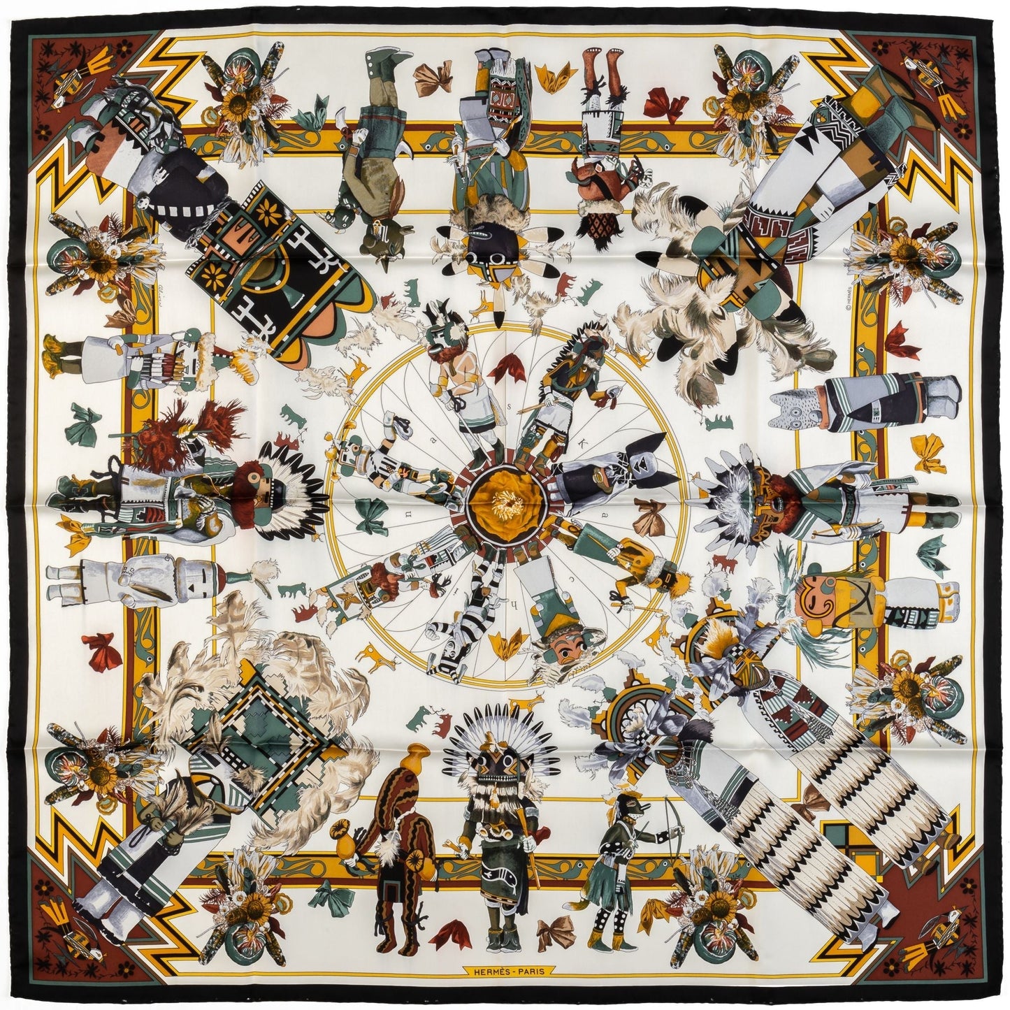 Hermes Kermit Oliver Kachinas Scarf